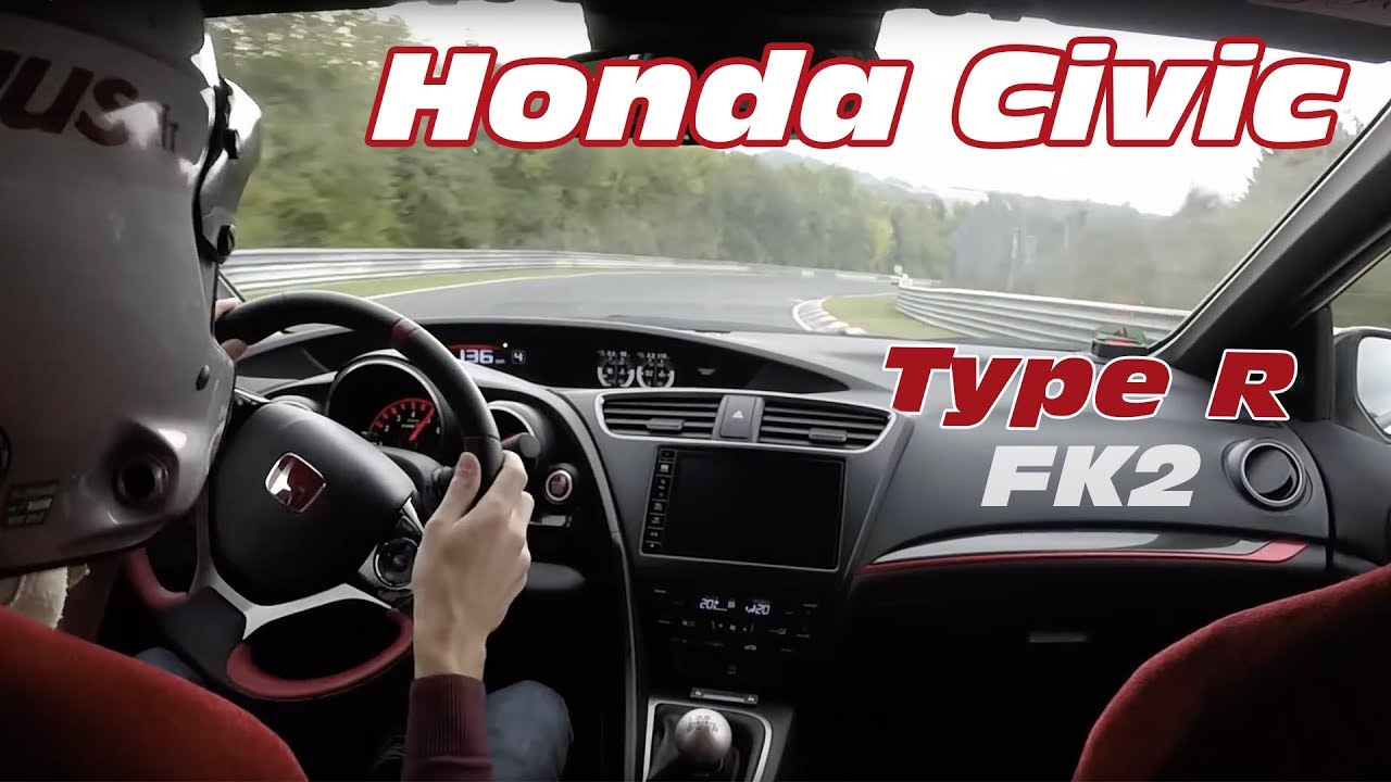 Honda Civic Type R 2015 - Nurburgring test on board : Nordschleife + F1 track [HD]