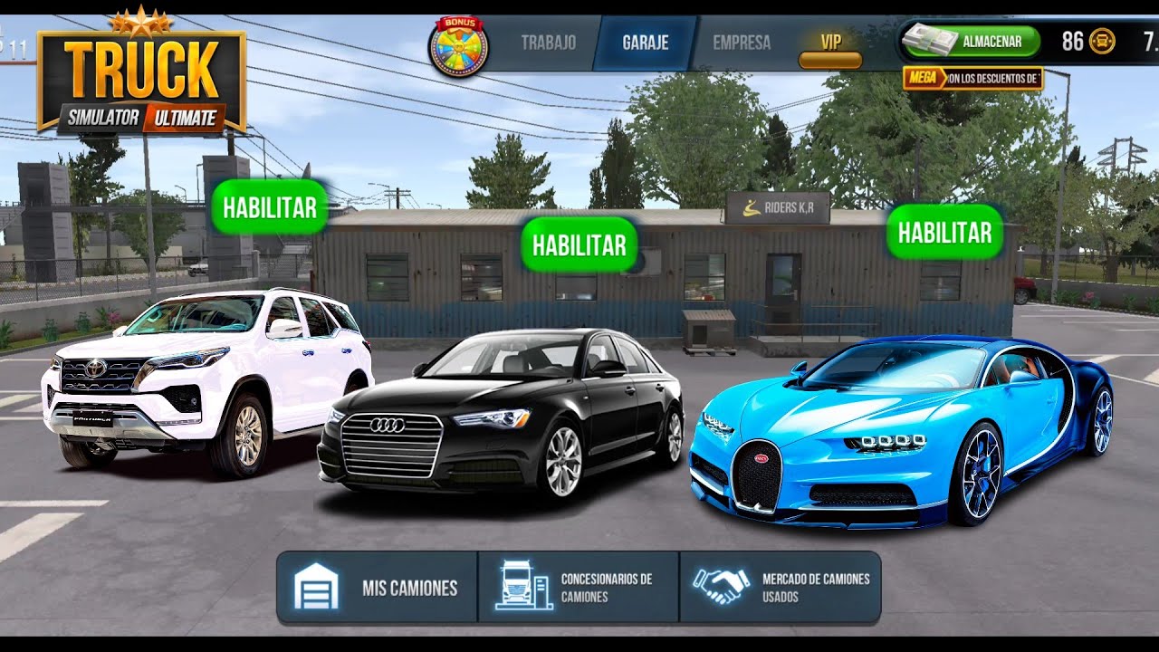 Como poner carros  en truck simulator ultimate// 