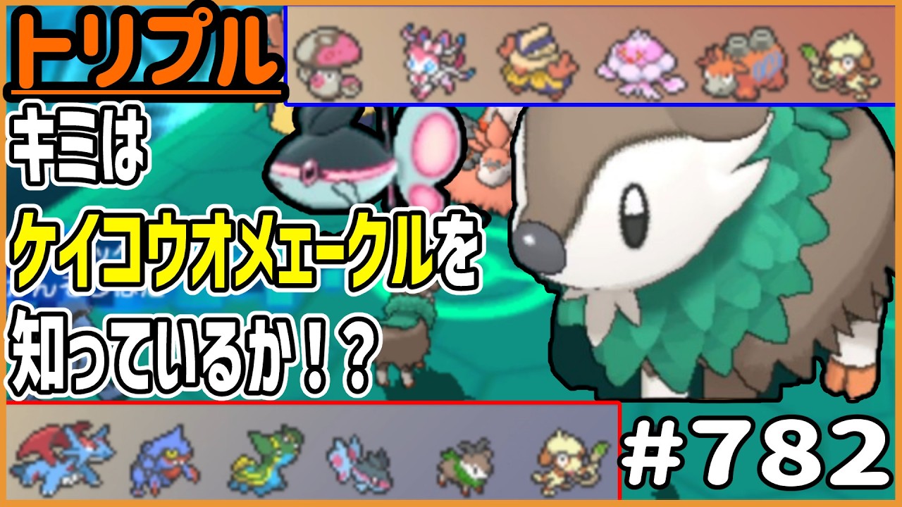 キミは“ケイコウオメェークル”を知っているか！？謎にシナジーがある…気がする！【トリプルバトル　#782】