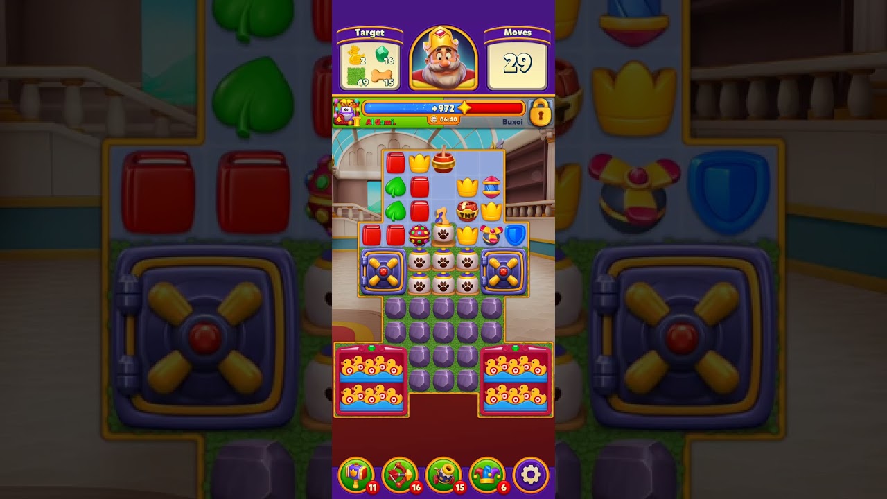 Royal match 4450 to 4459 levels tricks gameplay walkthrough 