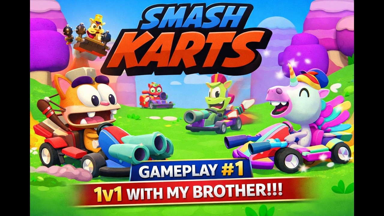 🔥 SMASH KARTS GAMEPLAY #1 | 1v1 vs My Brother &ndash; EPIC BATTLE! 🚗💥