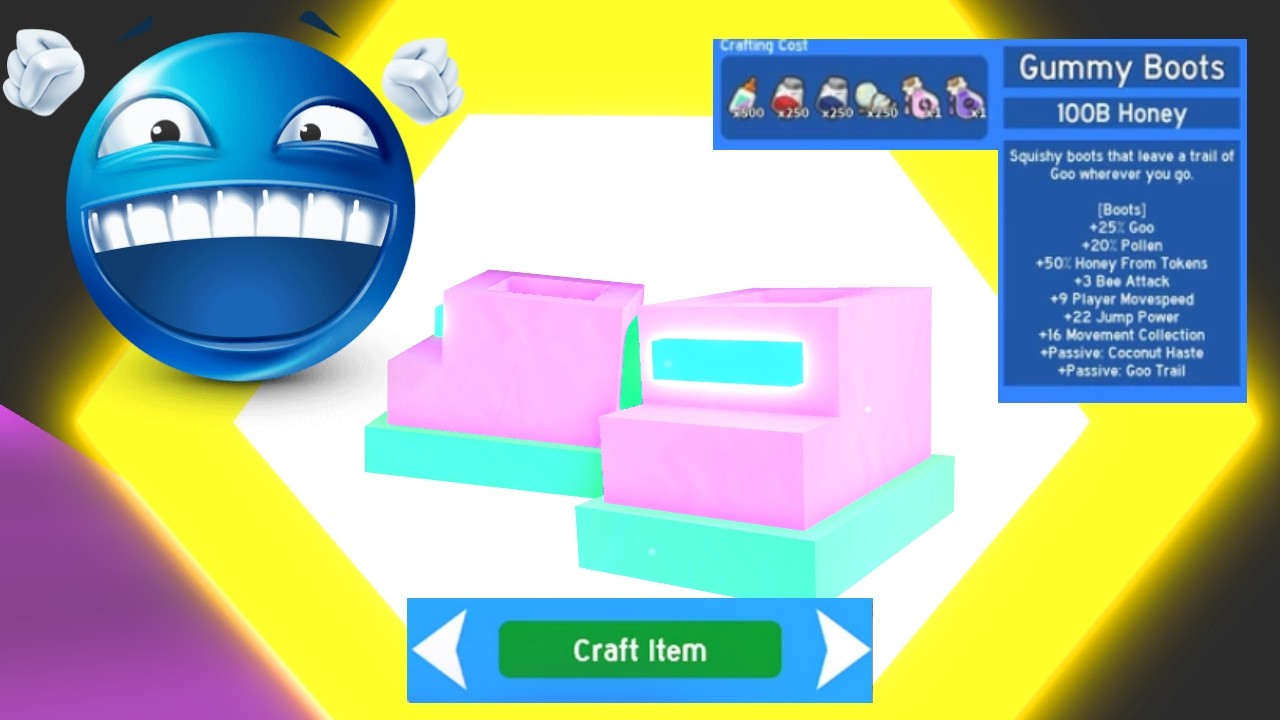 I Finally Got The Gummy Boots And Went Broke.. Bee Swarm Simulator