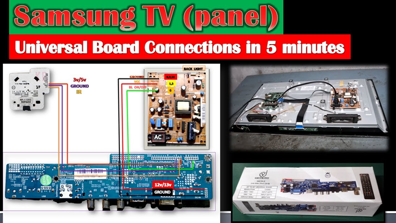 universal board connection/Samsung led TV universal board connection/32 in TV board connections