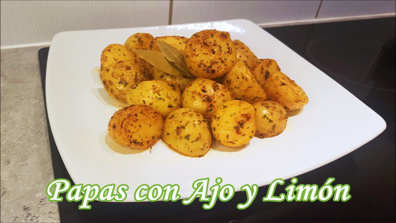 Como hacer PAPAS AL AJO Y LIM&Oacute;N | Receta casera | F&aacute;cil y R&aacute;pida 👩🏽&zwj;🍳❤