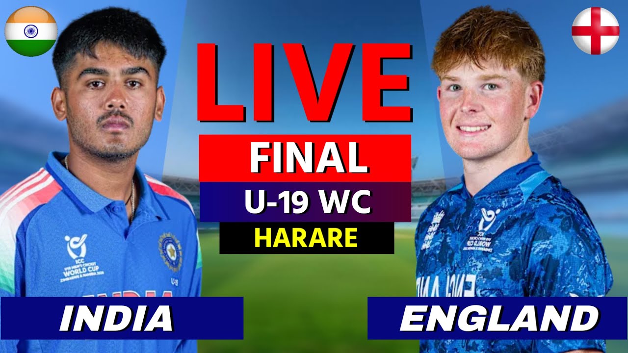 🔴 Live: India U19 vs ENGLAND U19, FINAL, U19 World Cup 2026 | Live Cricket Score, Commentary