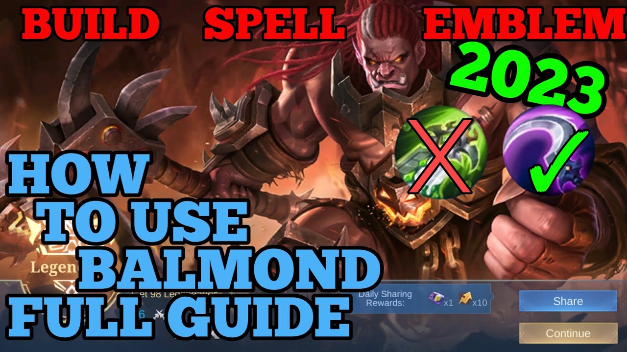 How to use Balmond guide & best build mobile legends 2023 ml