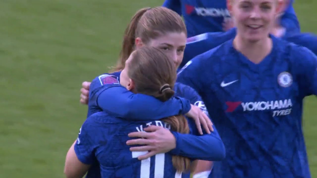 Chelsea VS man utd WSL 2019/2020   Maren mjelde penalty wins the match for chelsea