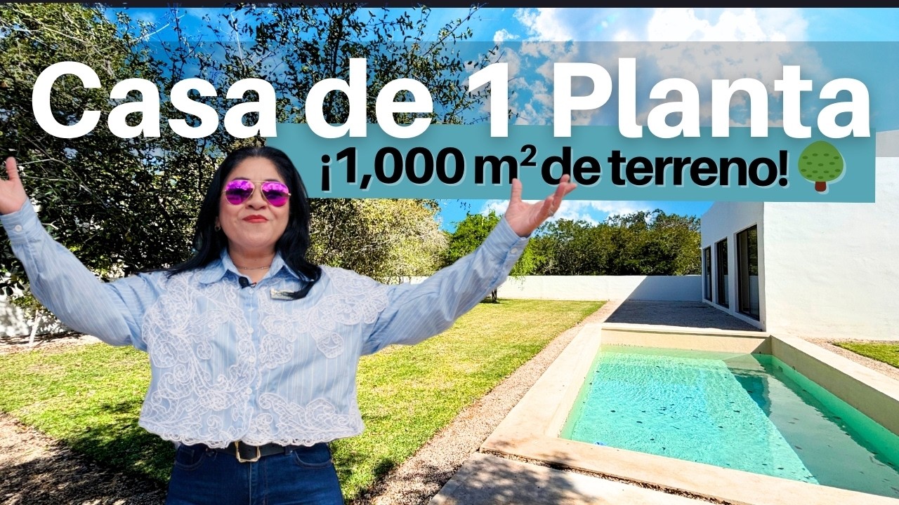 🤩 Casa de UNA PLANTA en Mérida: 1,000 m2 de Terreno en Privada Dzidzil-Ha