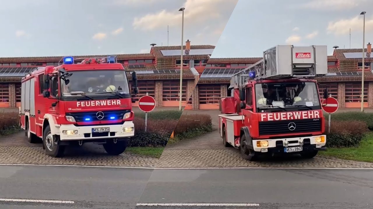 [Brandeinsatz|Löschzug] Einsatzfahrten FF Hamminkeln zum Brandeinsatz im Ortskern