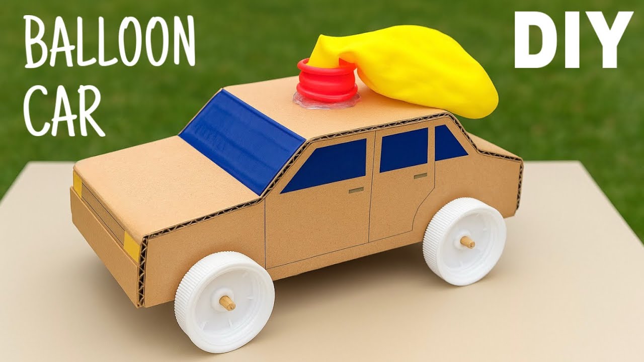 How to Make Amazing Balloon Powered Car - Air Car