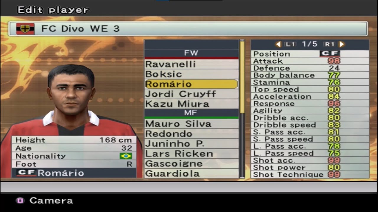 PATCH PES 6 - FC DIVO WINNING ELEVEN 3 FINAL VERSION - STATS - PS2