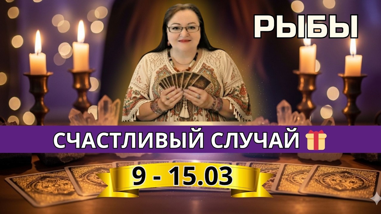 РЫБЫ ♓ Таро 9–15 марта 2026: Финансовый прорыв, счастливые случаи и хорошие новости!