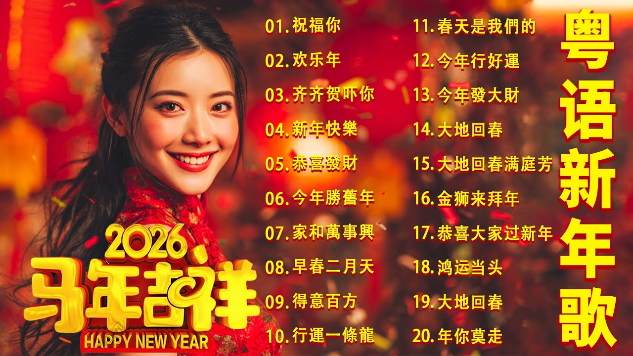 [Cantonese New Year Songs] New Year Songs 2026 (Cantonese) 🧨 100 Traditional New Year Songs