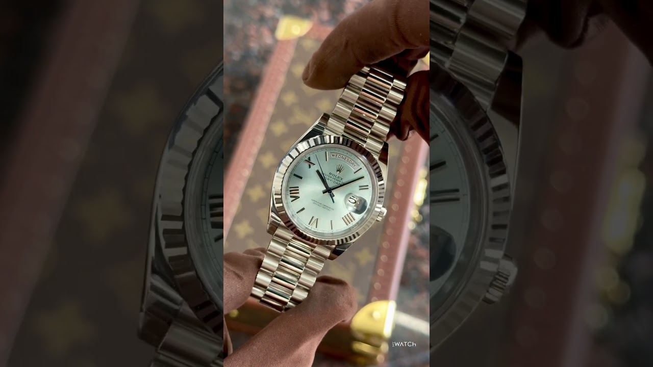 NEW 2025 Rolex Day-Date Platinum 40mm 228236 Ice Blue Roman Dial 🔥