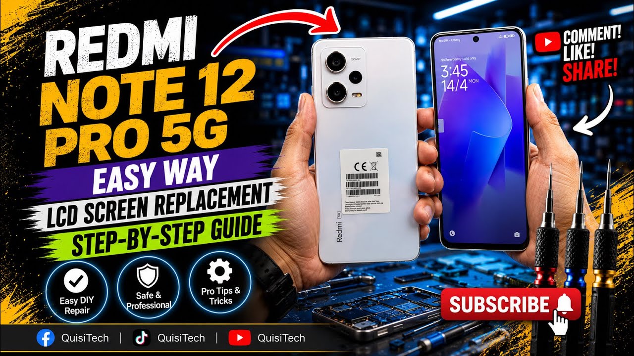 Redmi Note 12 Pro LCD Screen Replacement | How to Replace LCD Redmi Note 12 pro 5g. 