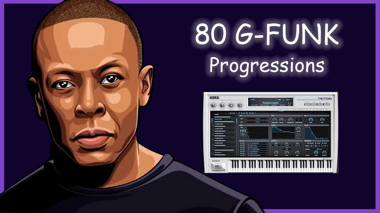 Sample Pack of 80 G Funk Midi Progressions