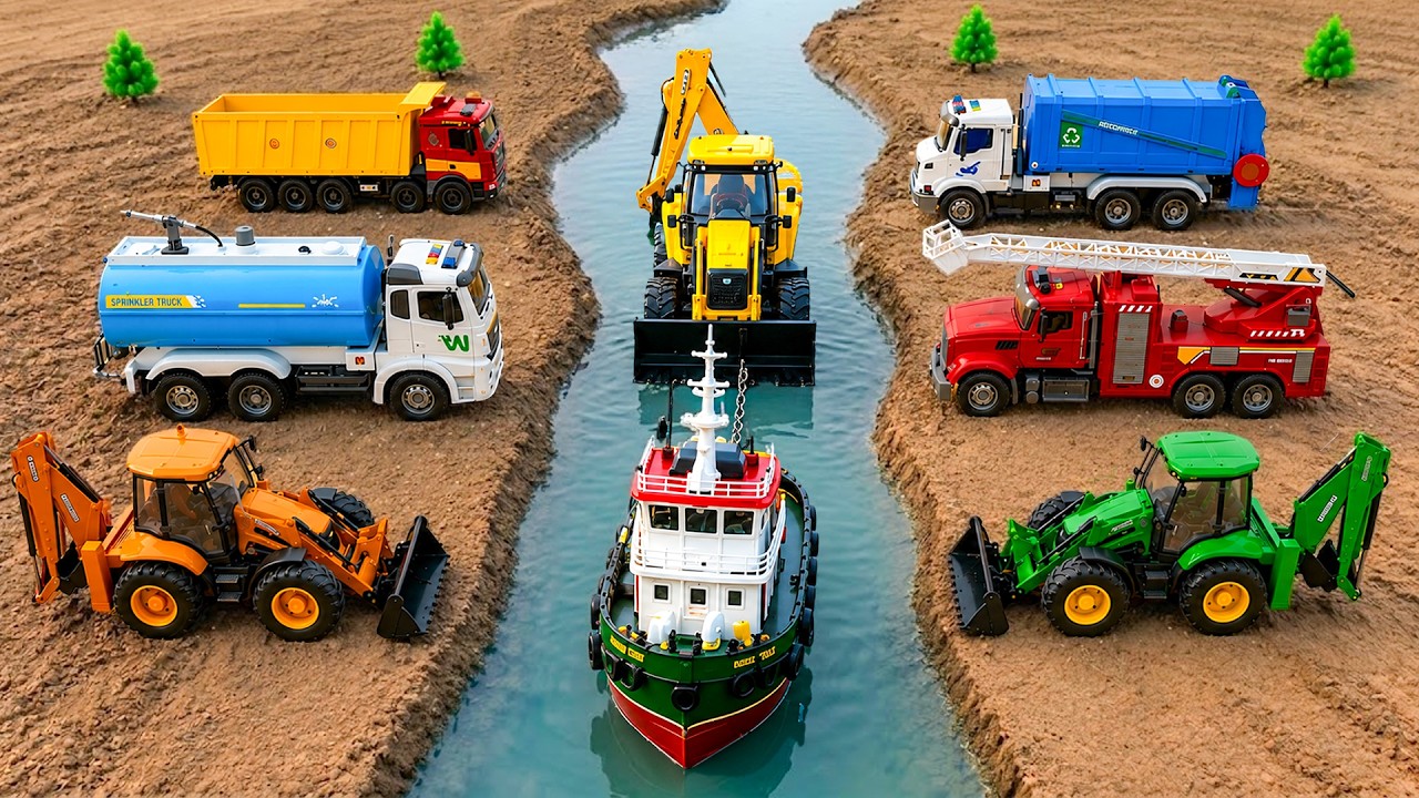 Tata Dumper BharatBenz JCB 3DX Accident Pulling Jcb Tractor Crane ? Tractor cartoon