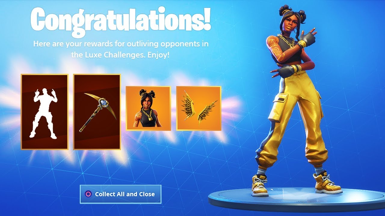 The New MAX LUXE SKIN in Fortnite.. (Gold Wings Back Bling Unlocked!)