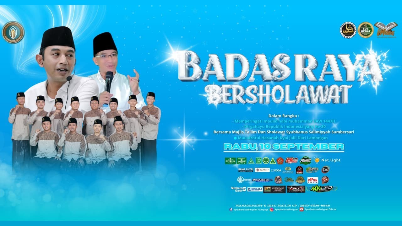 🔴BADAS RAYA BERSHOLAWAT BERSAMA MAJLIS TA`LIM & SHOLAWAT SYUBBANUSSALIMIYYAH KEPUNG KEDIRI