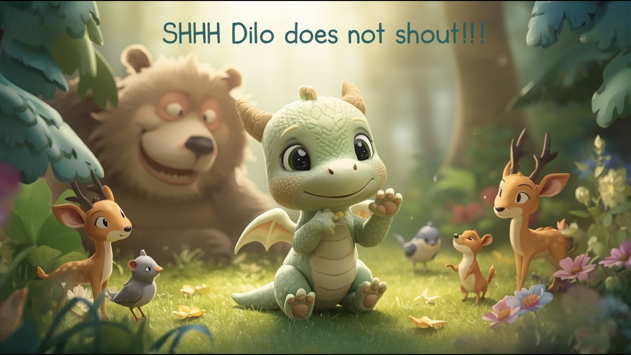 Dilo the dragon who whispers instead of shouting