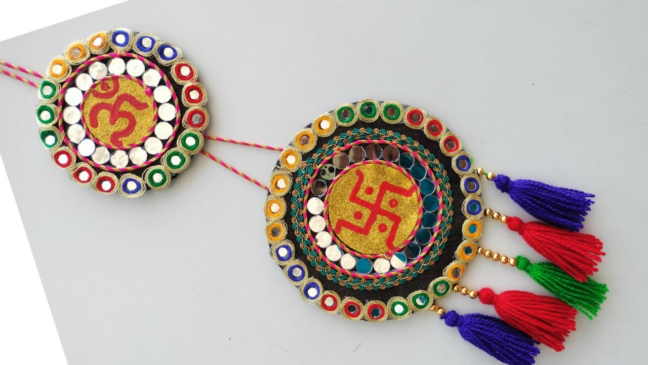 घर में बची हुई लेस से बनाए दिवाली के लिए तोरण/Diwali DIY Wall hanging/Traditional wall hanging craft