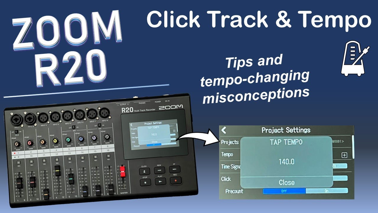 ZOOM R20 Tempo and Metronome: советы и разъяснение заблуждений о корректировке времени