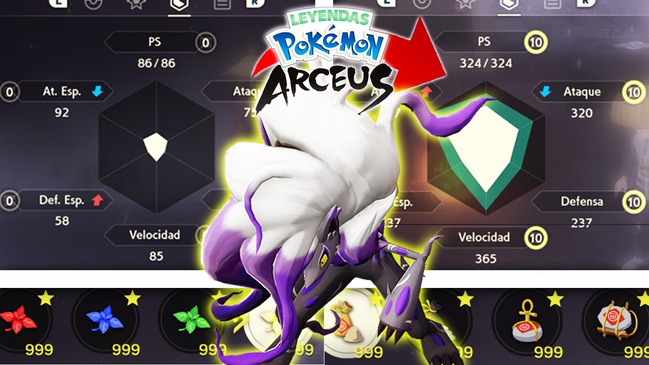 FARMEO de MENTAS y ROCAS ESFUERZO! COMO CONSEGUIR POKÉMON COMPETITIVOS en LEYENDAS POKÉMON: ARCEUS
