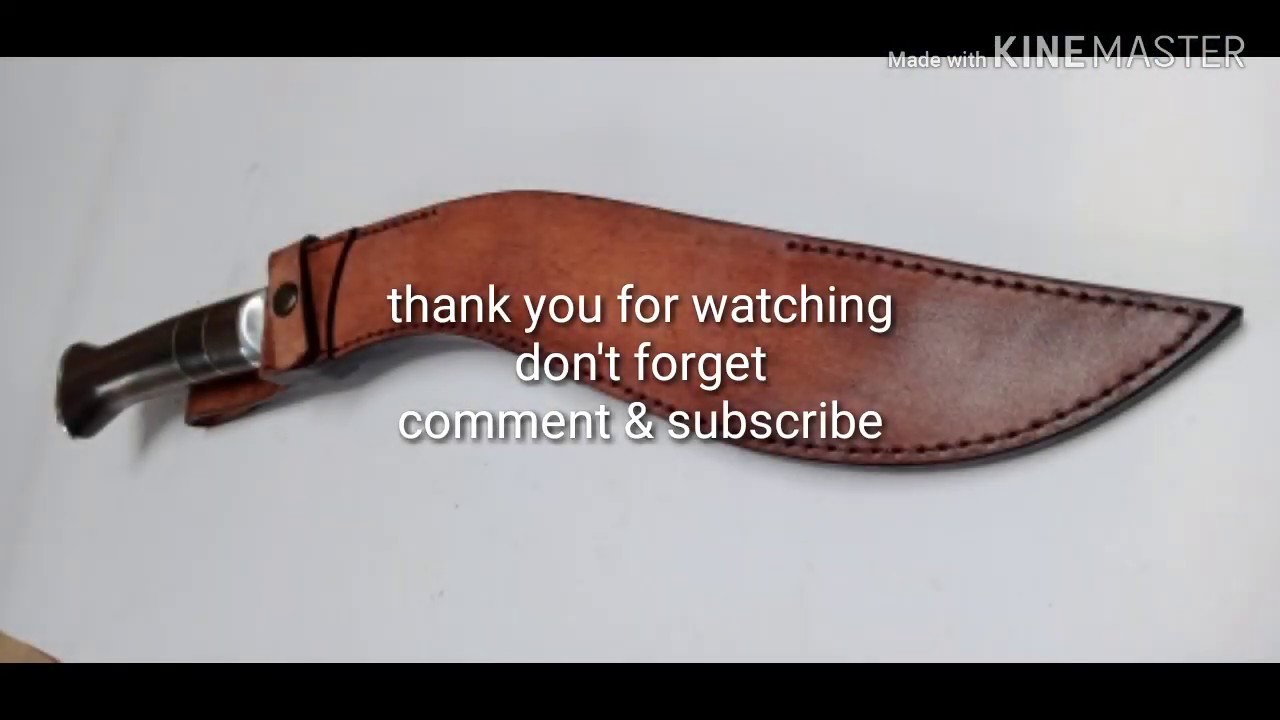 Making leathersheath for kukri knife