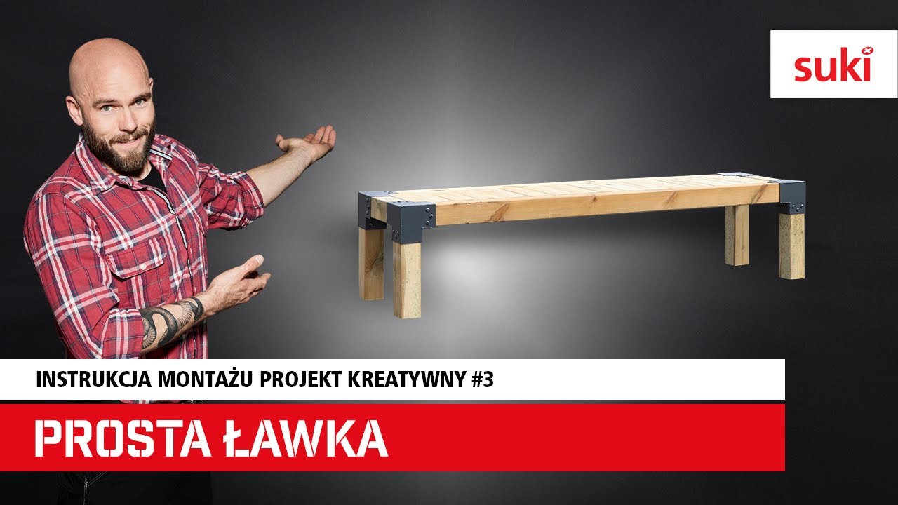 Prosta ławka | Instrukcja montażu | Łączniki do drewna suki Plug-In
