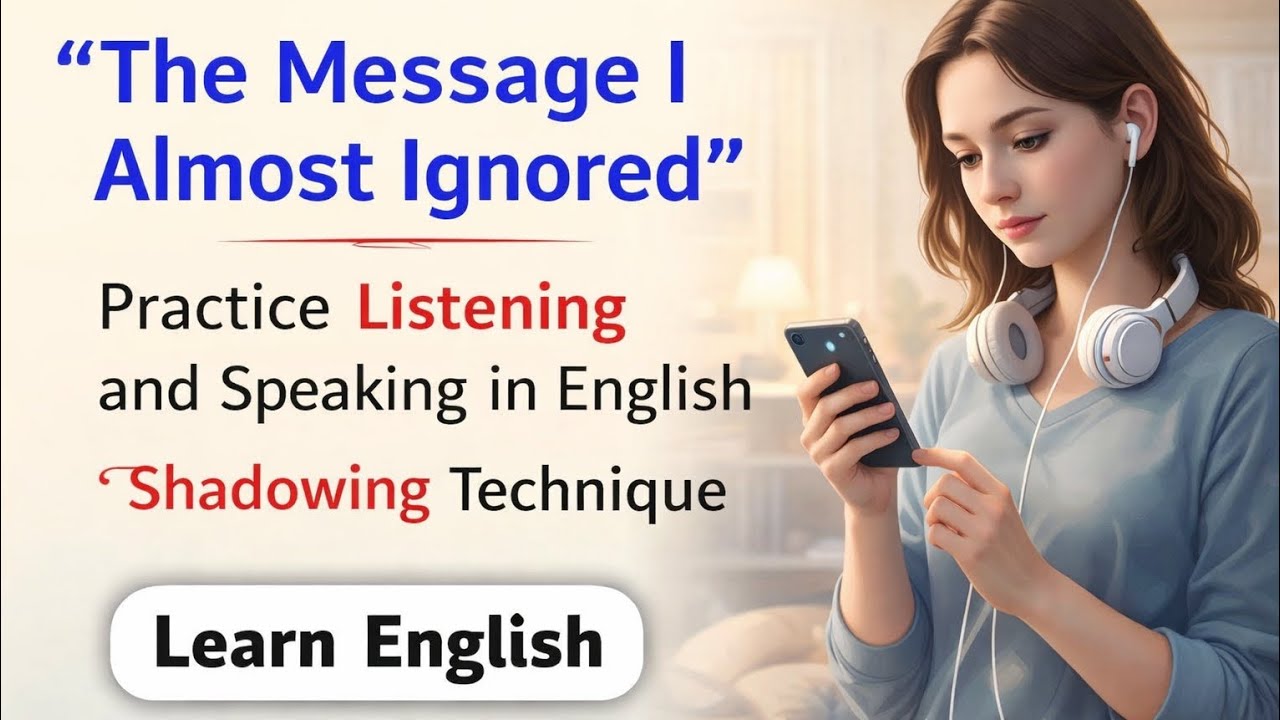 The Message I Almost Ignored | English Listening & Speaking Practice | Shadowing Story