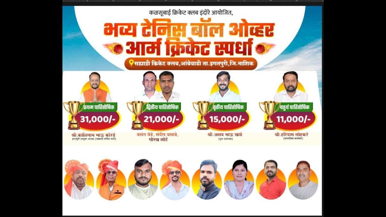 आई कळसूआई क्रिकेट क्लब इंदोरे आयोजित भव्य टेनिस बॉल स्पर्धा २०२६ II DAY 2 II