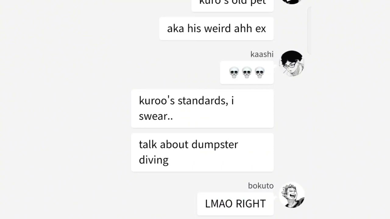 ngsunc • ayesha erotica \\ haikyuu texts \\ “i'd block his number but idk how”
