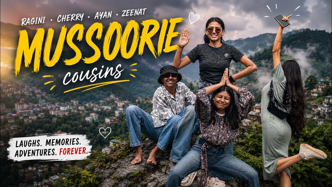 Mussoorie Vlog 🌧️✨ | A Beautiful One Day Trip From Ludhiana To Uttarakhand | Cousin Trip