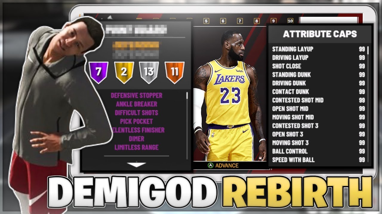 95 OVERALL REBIRTH DEMIGOD BUILD NBA 2K19