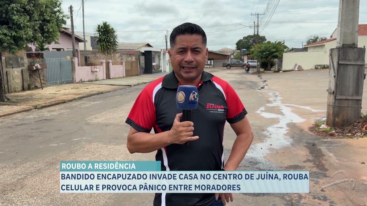 BANDIDO ENCAPUZADO INVADE CASA NO CENTRO DE JUÍNA, ROUBA CELULAR E PROVOCA PÂNICO ENTRE MORADORES