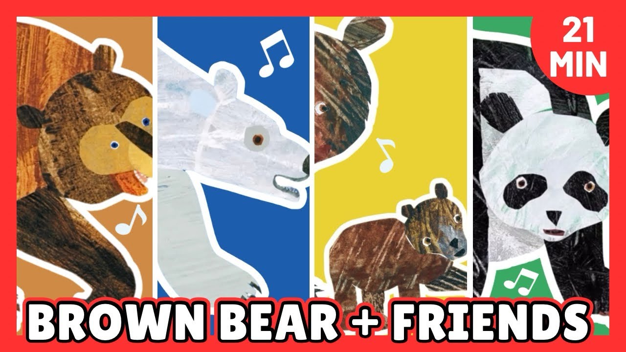 Brown Bear, Polar Bear, Panda Bear, & Baby Bear | 21 Min Animated Story & Song Compilation for Kids