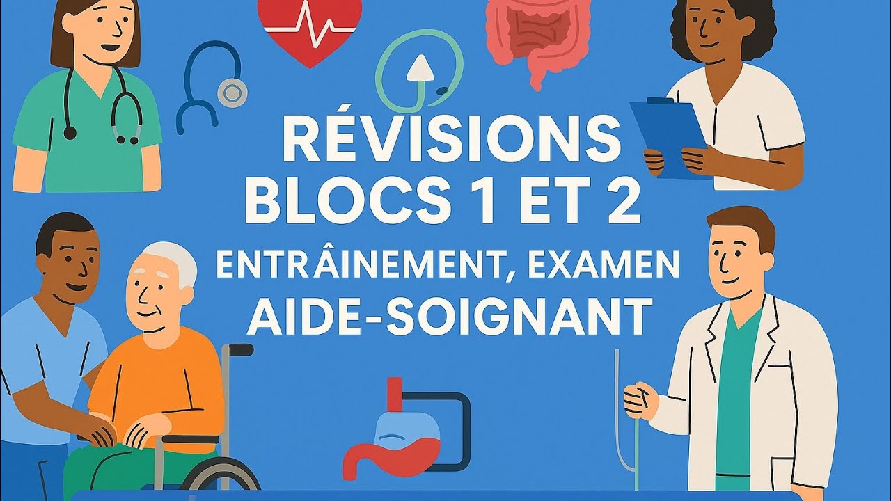 Prépare ton examen ! QCM Bloc 1 et Bloc 2 aide-soignant