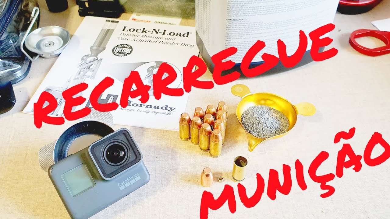 Como recarregar munição em casa! Recarregue sua munição! Hornady Lock'n Load (Português)