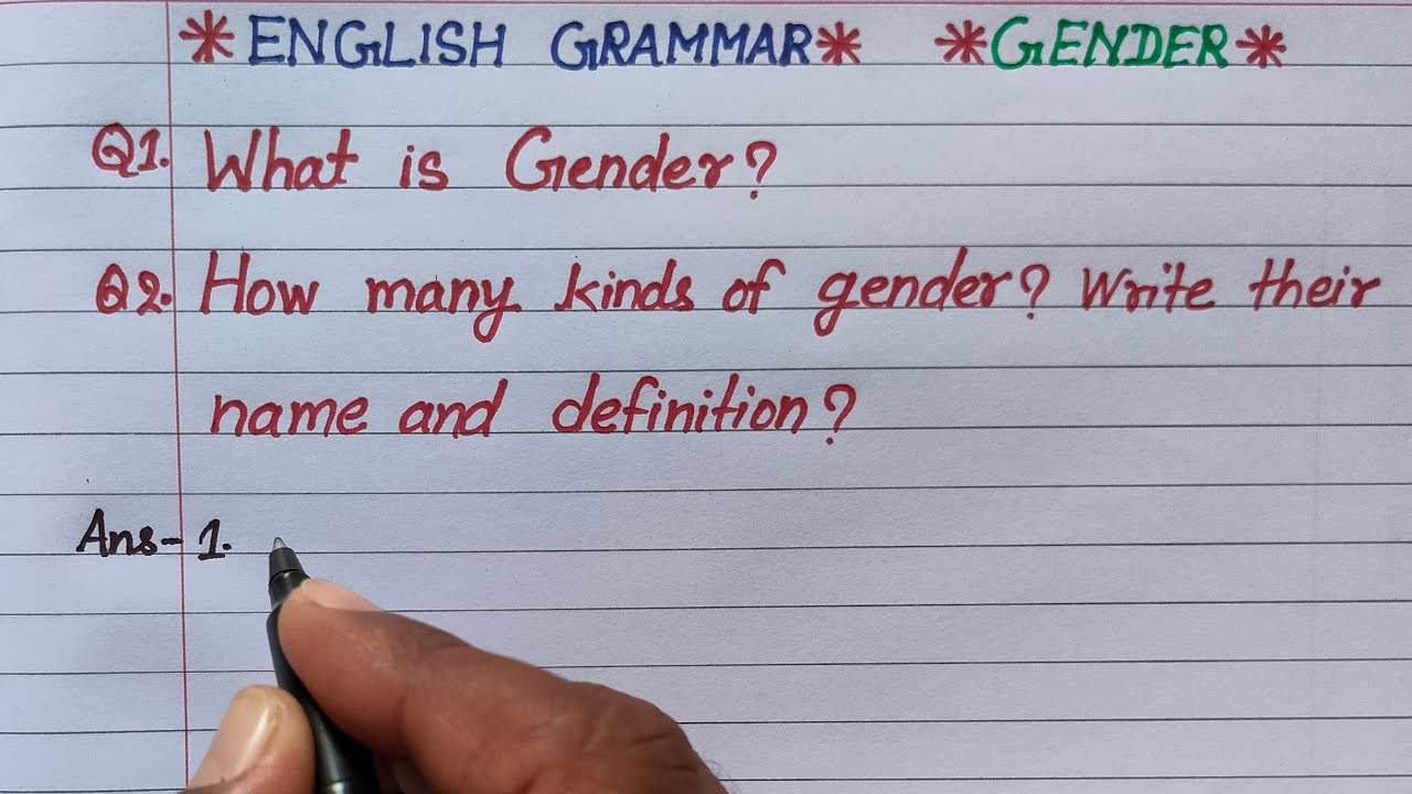 what is gender | how many kinds of gender | types of gender | kinds of gender definition