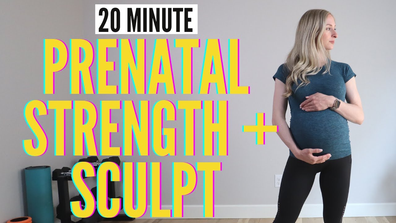 20 Minute Prenatal Strength + Sculpt Workout with Dumbbells - low impact