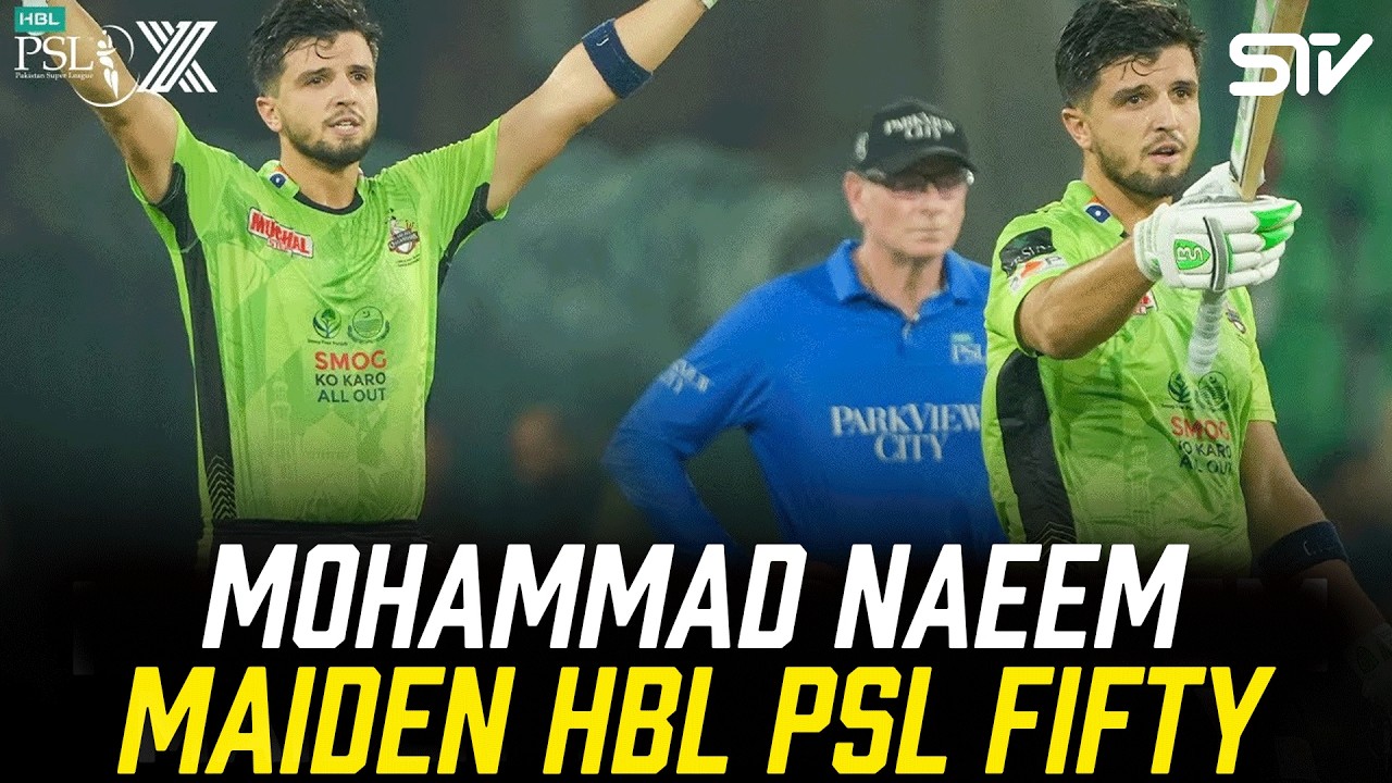 Mohammad Naeem Slams Maiden #HBLPSL Half-Century | Ball-by-Ball | HBL PSL X | M3O1K