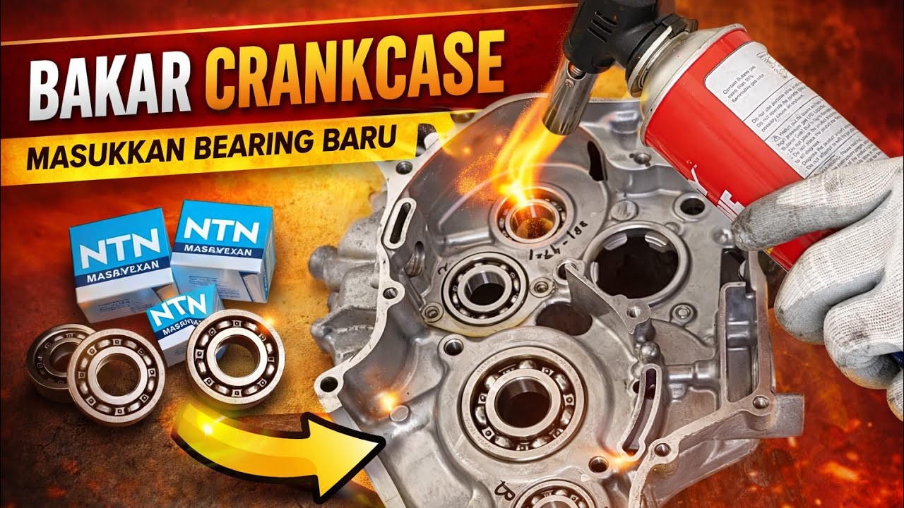 OVERHAUL Y15ZR / PART 7 / MASUK BEARING BARU DI CRANKCASE