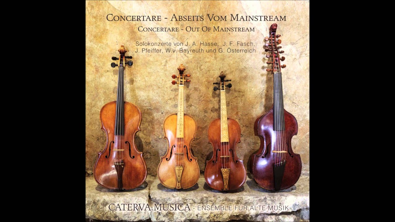 J. A. Hasse Concerto in D major for violoncello solo, 2 violins, viola and B.c. / caterva musica