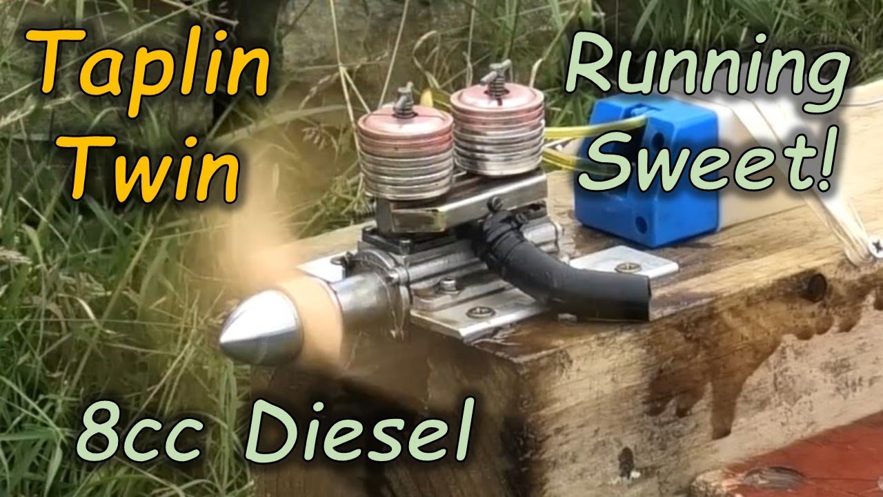 Taplin Twin 8cc Diesel Engine - Excellent Performance on the Re-run!!
