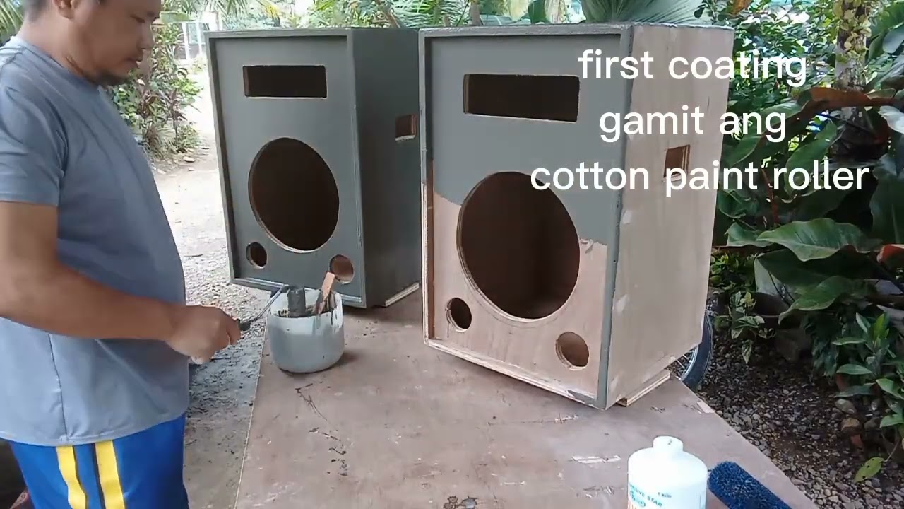 DIY Textured Paint for Speaker Box