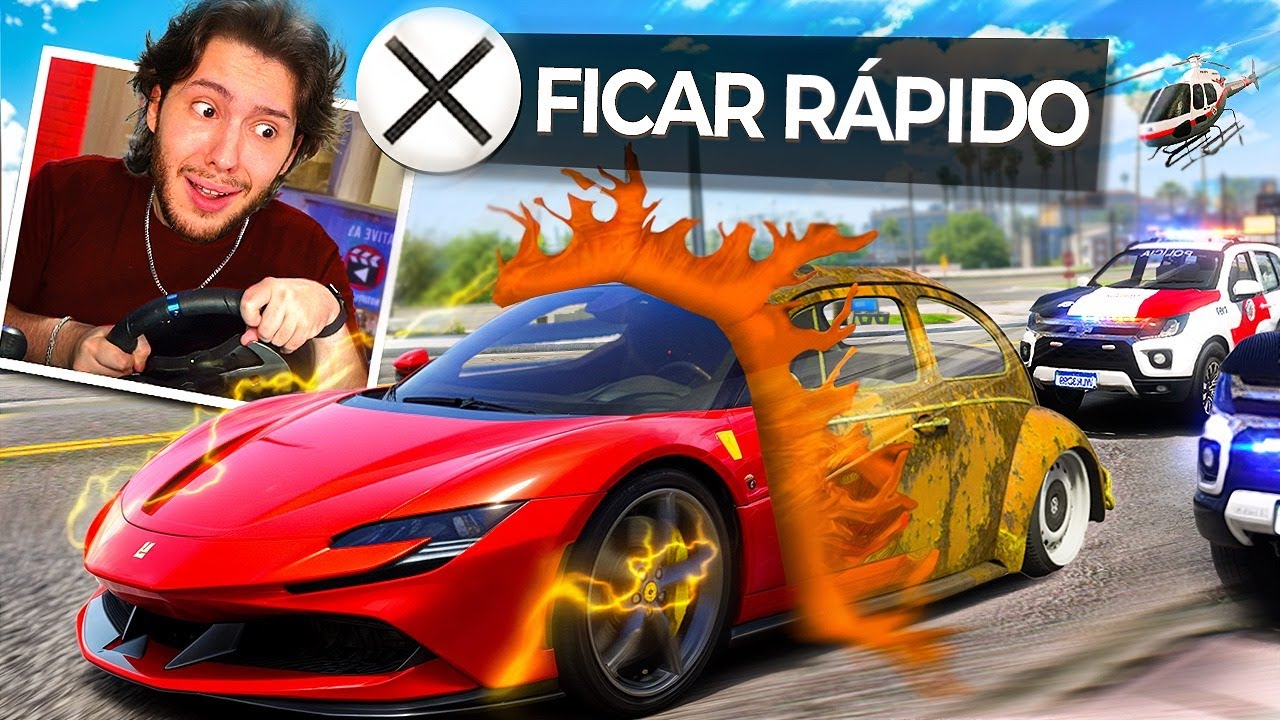A cada FUGA meu CARRO fica mais RÁPIDO! (GTA 5 rp)
