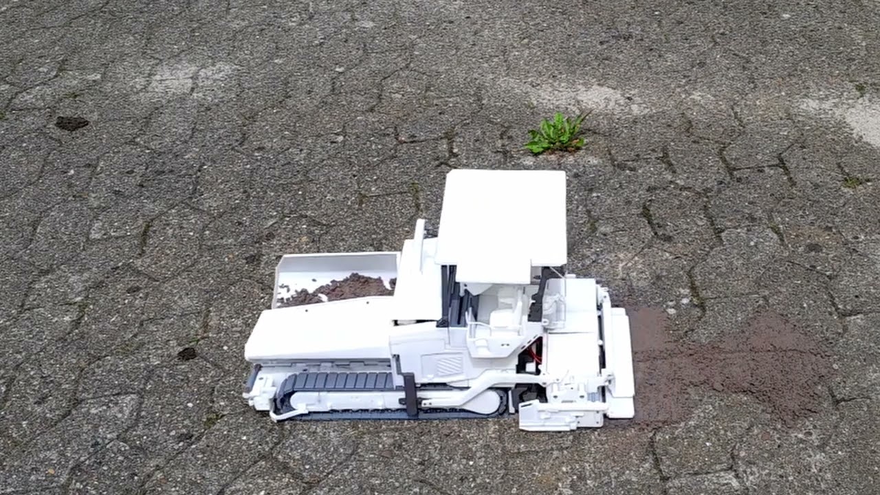 Material Test - Klassischer Spielsand - Asphaltfertiger - Gallinger Modellbau