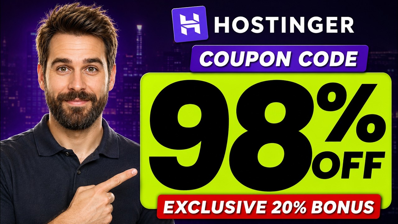 Hostinger Coupon Code Today | EXCUSIVE 20% ADDITIONAL DISCOUNT | Hostinger Promo Code 2026