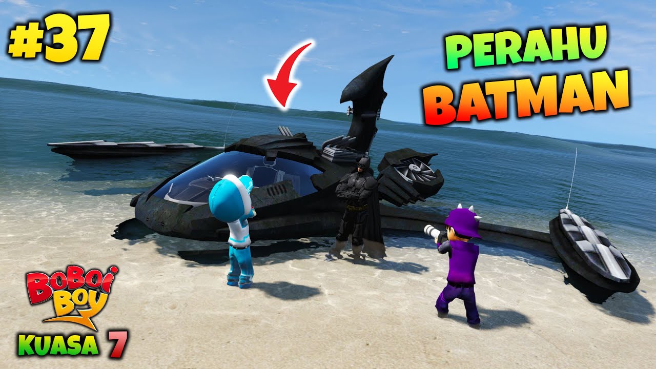 BOBOIBOY ICE MENGANTARKAN PERAHU BATMAN YANG KEREN - GTA 5 MOD