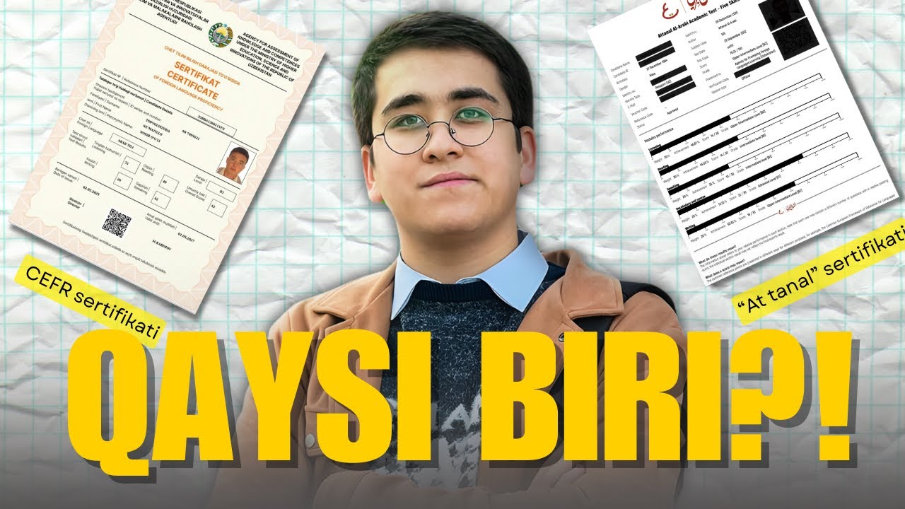 «CEFR» va «At tanal» sertifikati haqida | Sarvarbek Soliyev